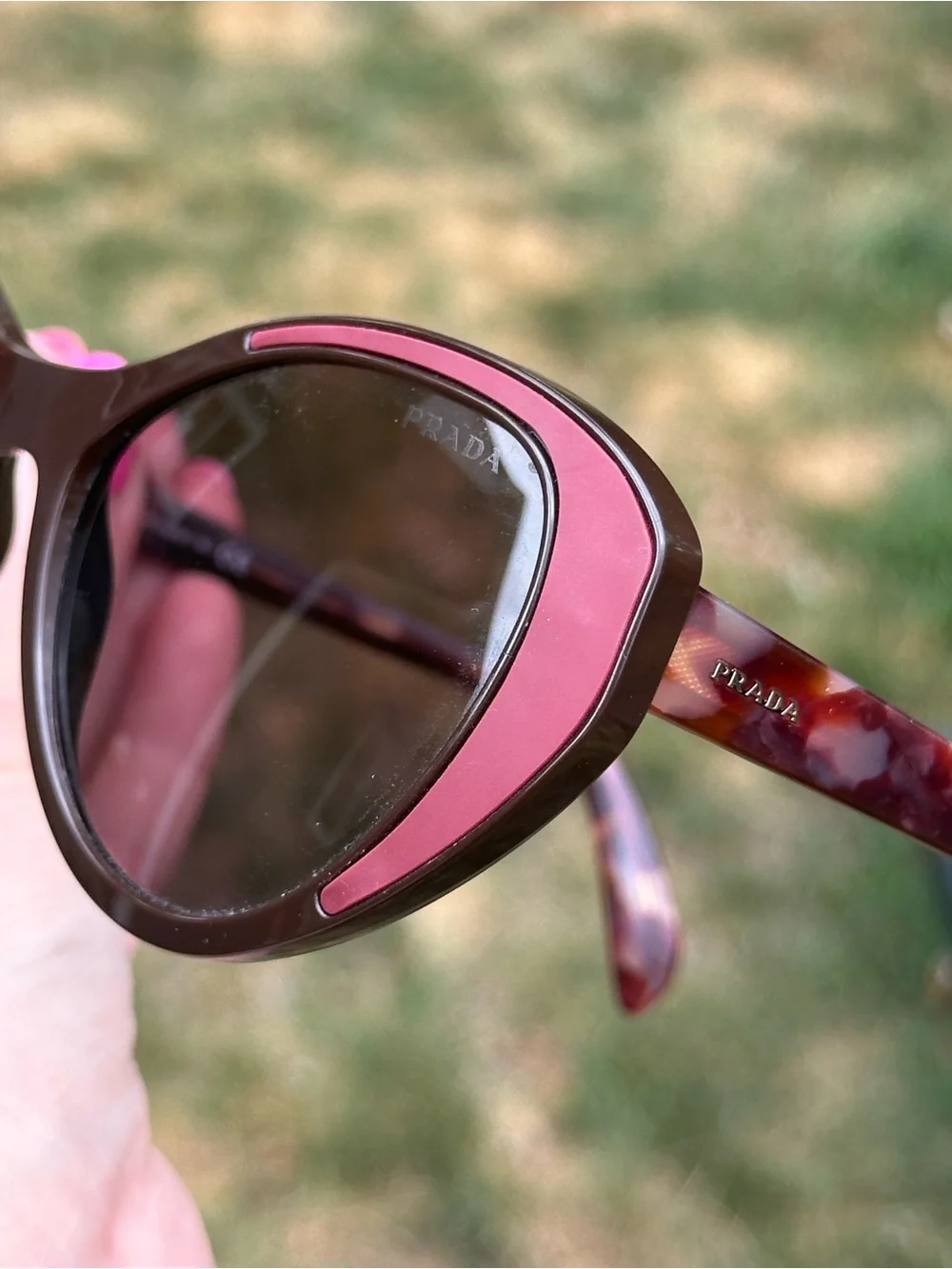 Prada Cat-Eye SPR14U YEO-6X1 Sunglasses